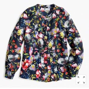 NWT J.Crew petite floral popover top- size xxsp